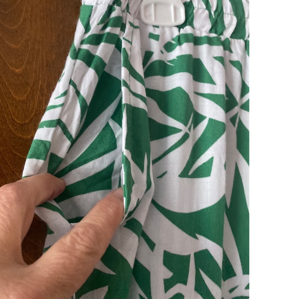 Jane + Delancey Palm Print Pants Wide Leg Drawstring Casual Size S NWT - Picture 3 of 12